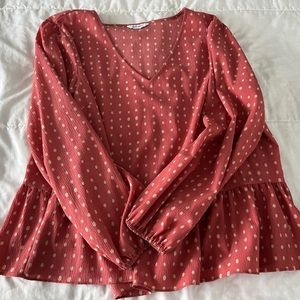 Nine West peplum blouse XL